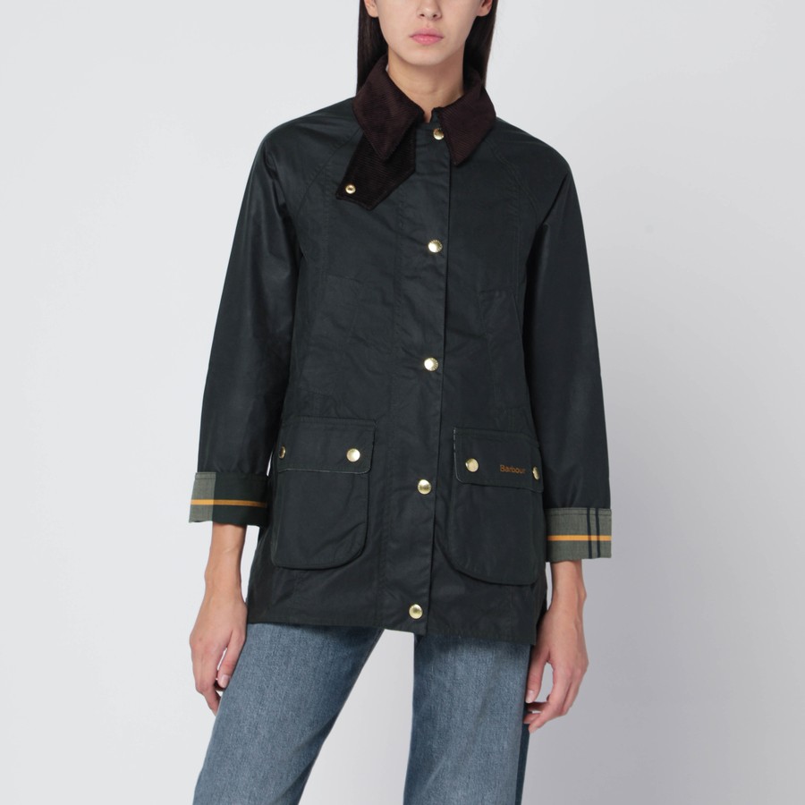 Dark green Modern Beadnell jacket in waxed cotton