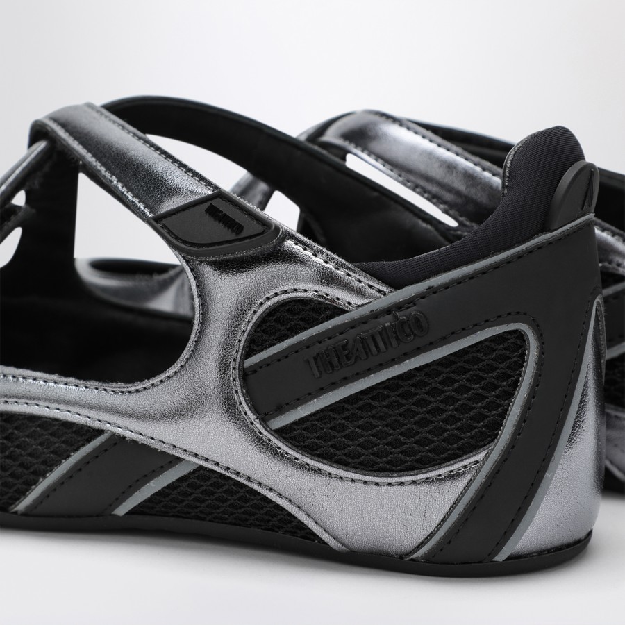 フラットシューズ THE ATTICO Floor 01 mesh leather Ballerinas Flat BLACK Floor 01'' ballerina flat black for Women | THE ATTICO®