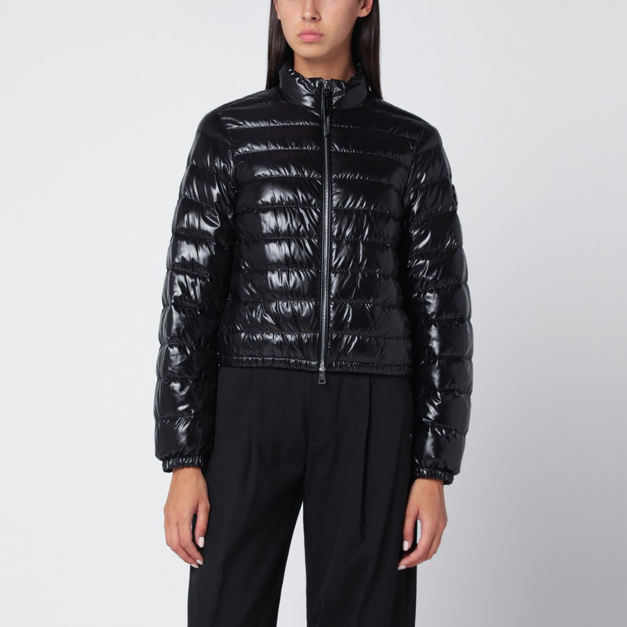 MONCLER｜JACKETS (1A00004 597C5 999) Moncler X Edward Enninful Black shiny nylon down jacket
