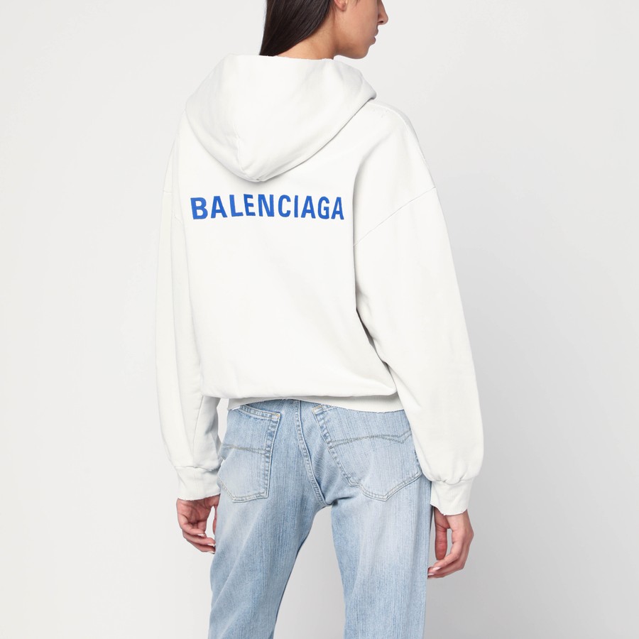 スウェット・トレーナー BALENCIAGA SWEATSHIRTS (803264TSVP1 8016) Balenciaga White Balenciaga Back sweatshirt Regular Fit