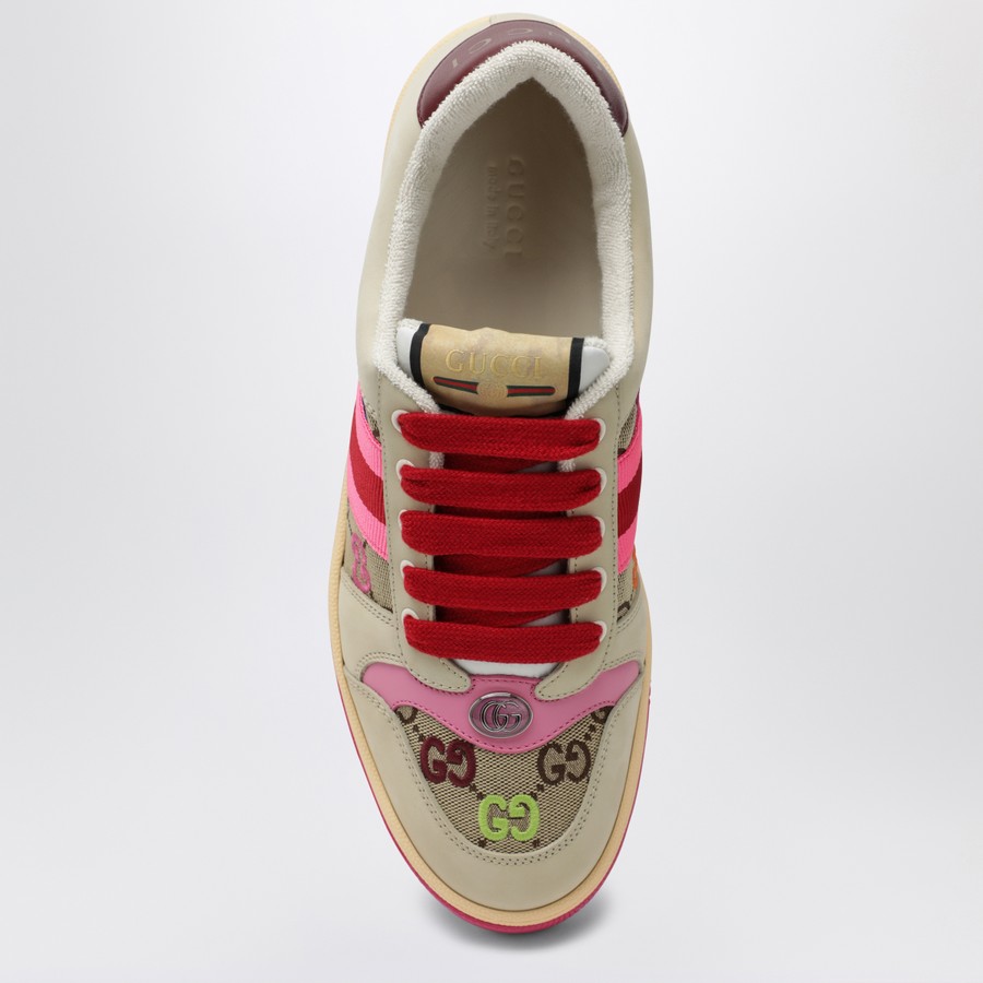 GUCCI Screener trainer in GG fabric and multicolour details GUCCI Screener trainer in GG fabric and multicolour details