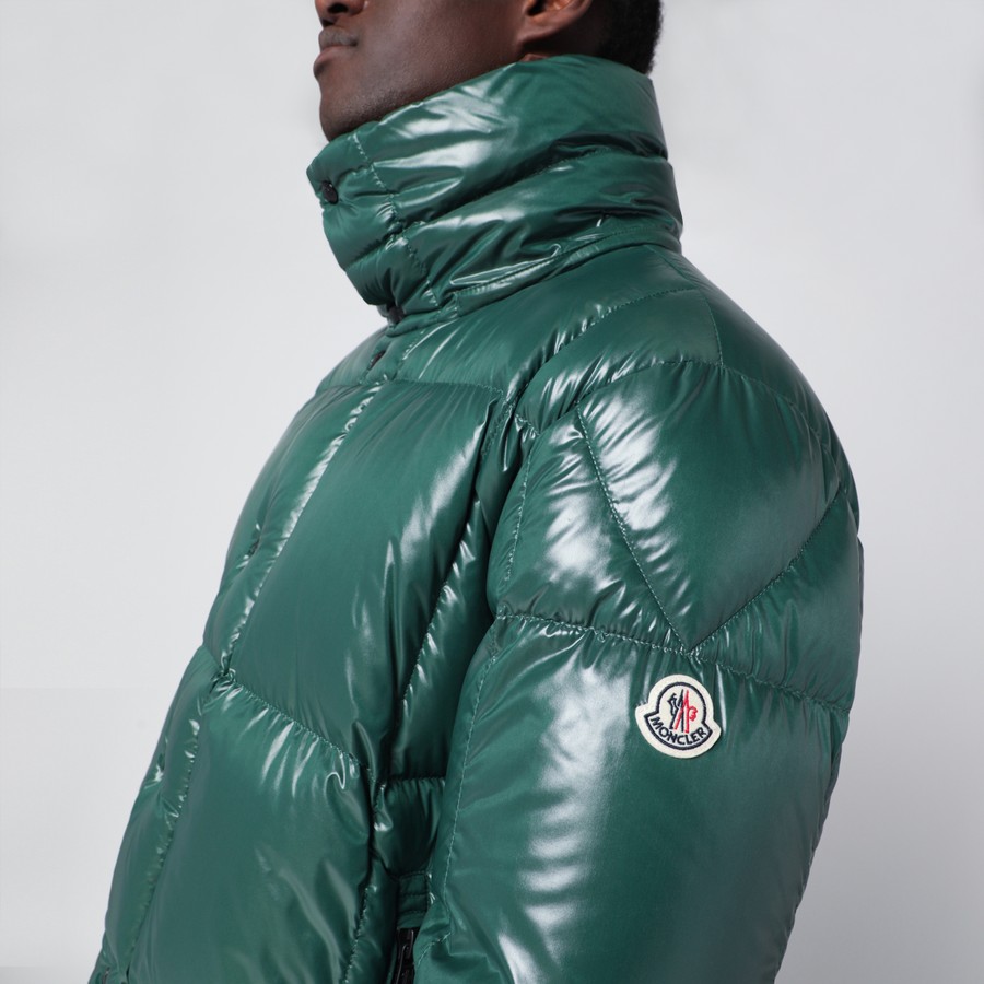 Moncler Green nylon laqué down jacket TheDoubleF