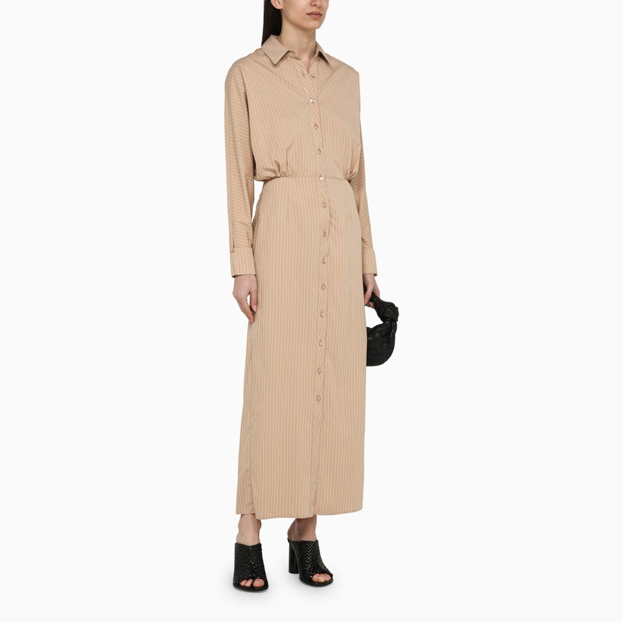 ワンピース FEDERICA TOSI FW25 ABITO SBIECO RASO VISCOSA (31211 31010) ABITO LUNGO VISCOSA CON GIOIELLO BIANCO – FEDERICA TOSI