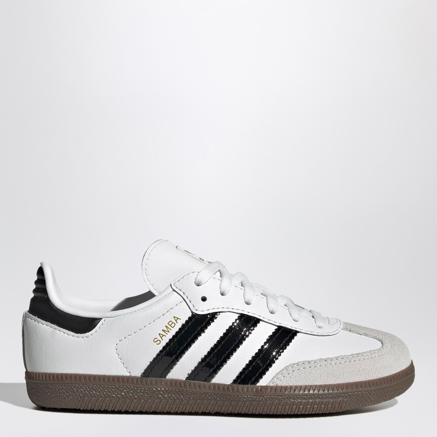 adidas Originals Samba white/black sneakers with elastic