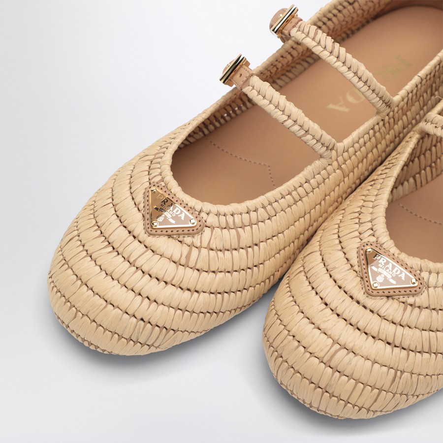 PRADA Crochet ballet flats レディース フラットシューズ Prada Crochet Ballerinas Shoes | Black | FARFETCH