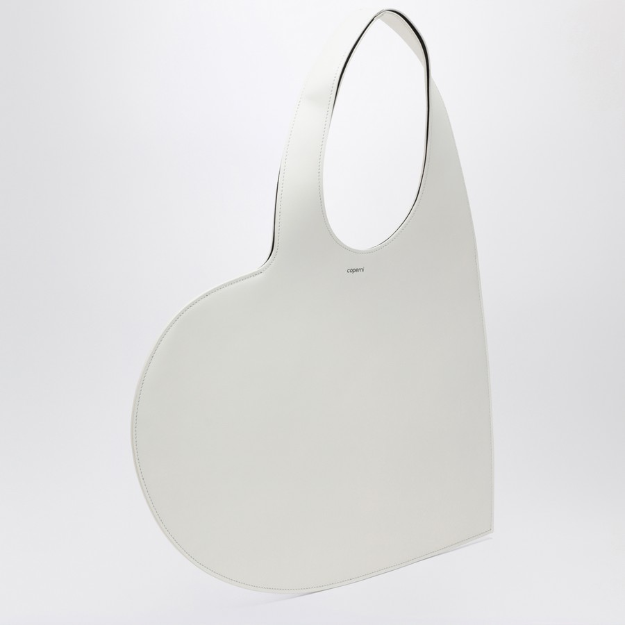 Coperni White leather Heart tote bag | TheDoubleF