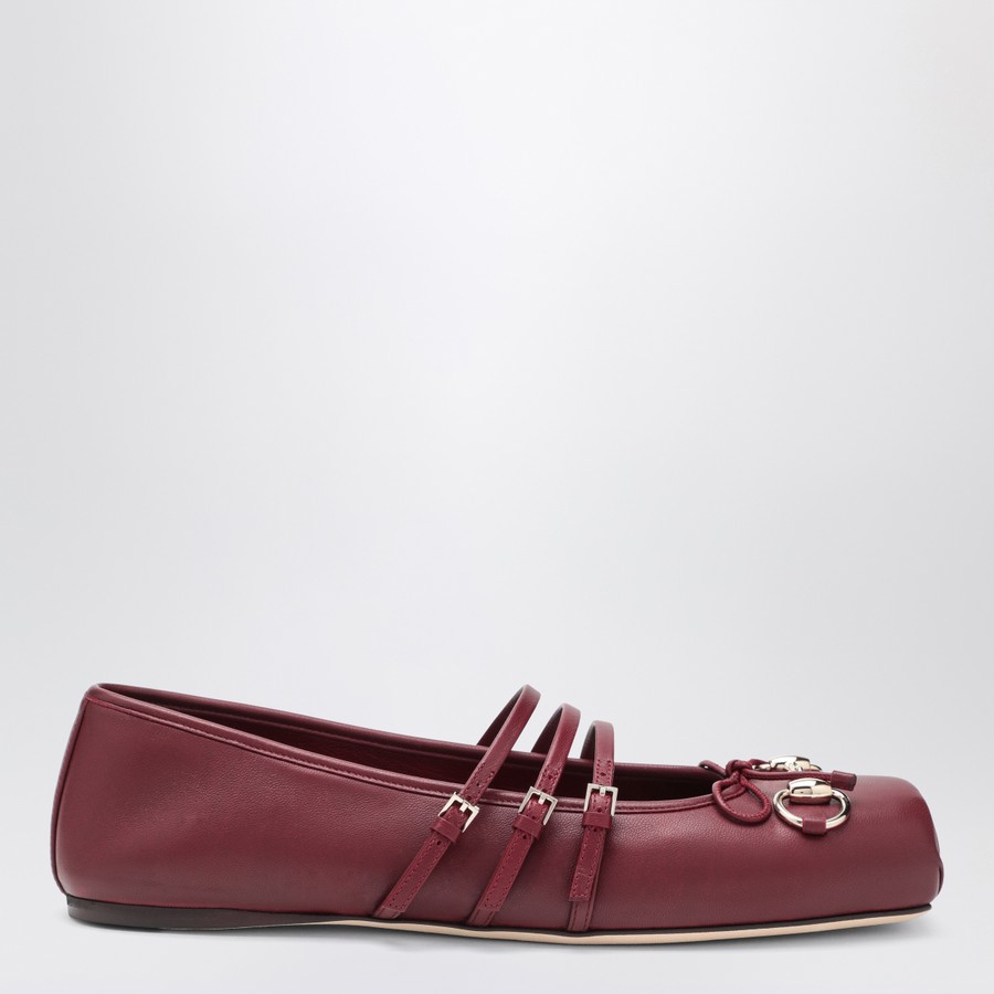 GUCCI Ballet flats in Rosso Ancora with Horsebit | TheDoubleF
