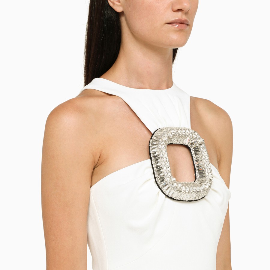David Koma White asymmetrical midi dress | TheDoubleF