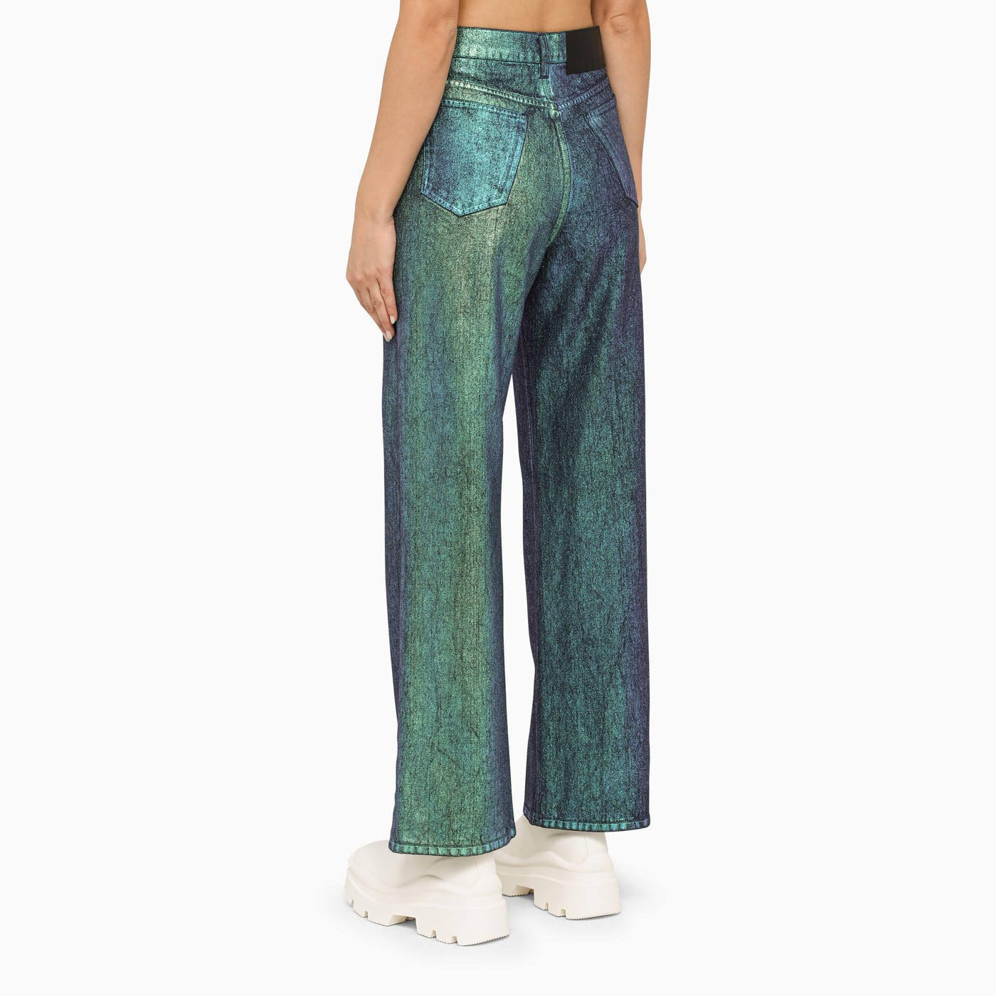 MSGM Laminated cotton denim jeans TheDoubleF