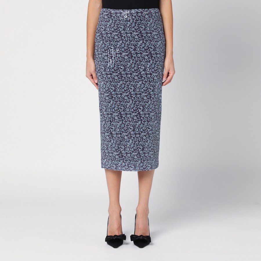スカート ROTATE Birger Christensen Sequined midi skirt with purple pr ROTATE BIRGER CHRISTENSEN Sequinned Midi Skirt | Purple