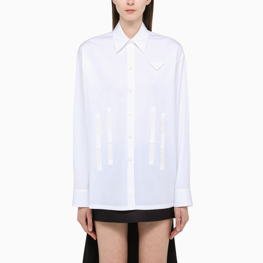 prada white button up