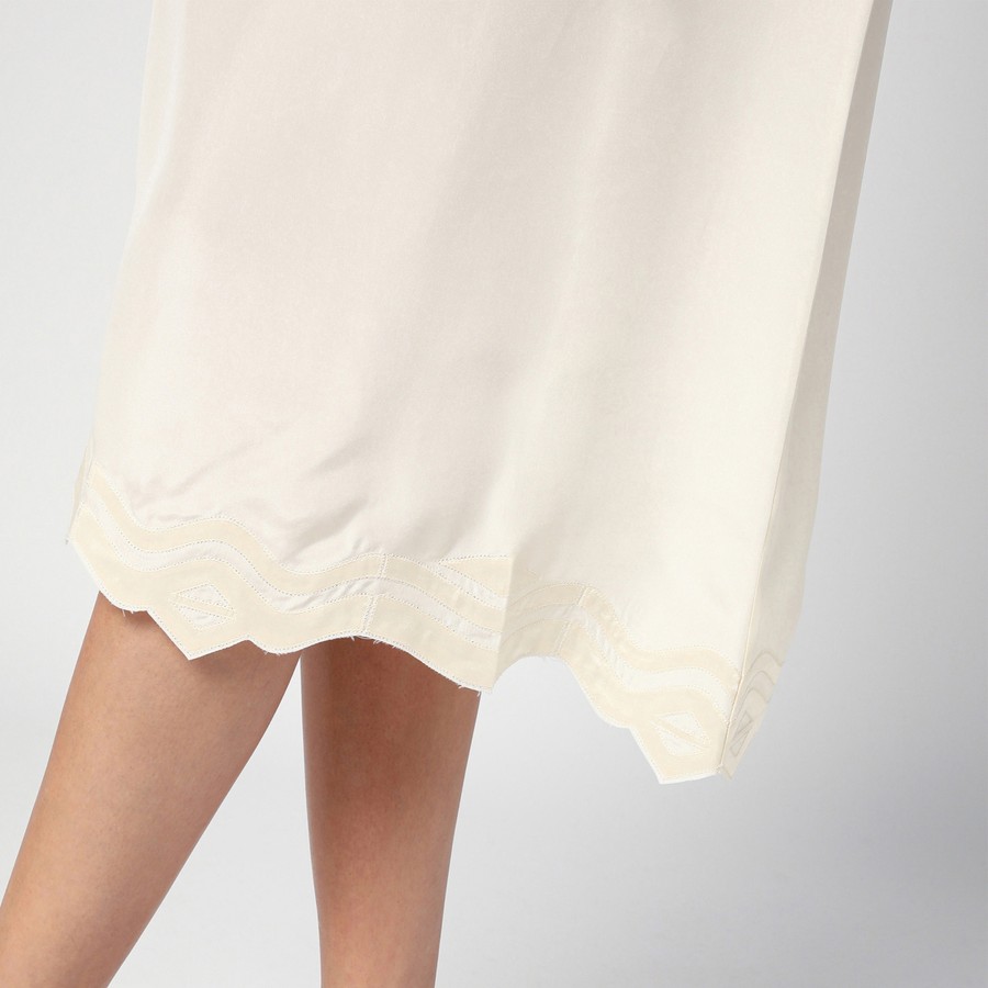 スカート PRADA IVORY SILK SKIRT Prada Ivory silk skirt | TheDoubleF