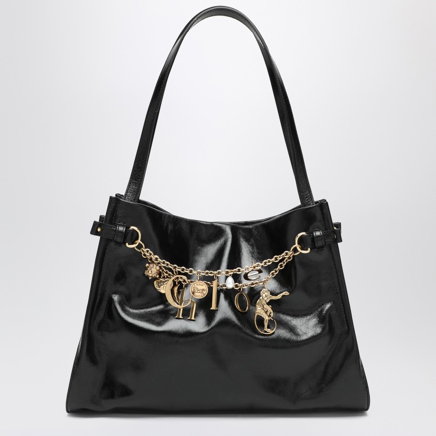 ショルダーバッグ・ポシェット Chloe Chloe Charms Black Leather Shoulder Bag Chloé Chloé Charms black leather shoulder bag | TheDoubleF