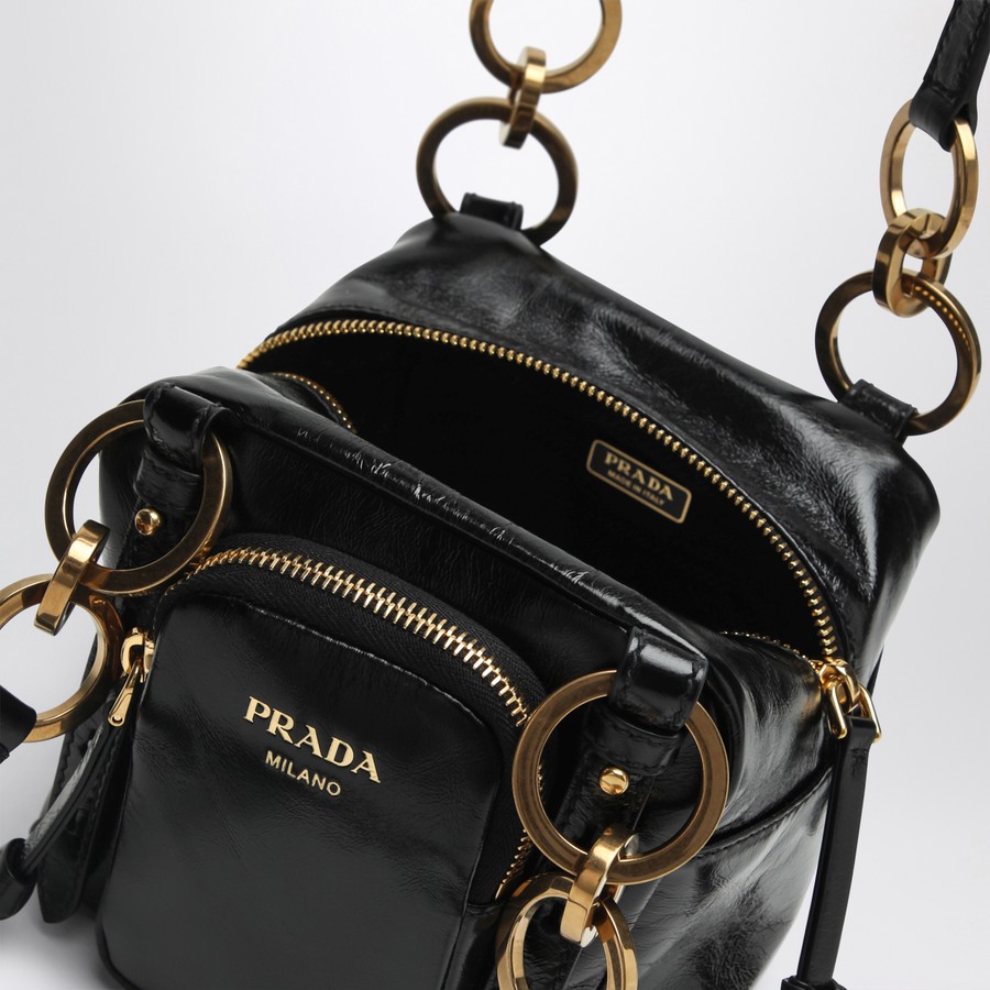 バッグ・カバンその他 Prada Mini Dangle Handbag black Prada Women's' Mini Dangle Leather Handbag in Black | LN-CC®