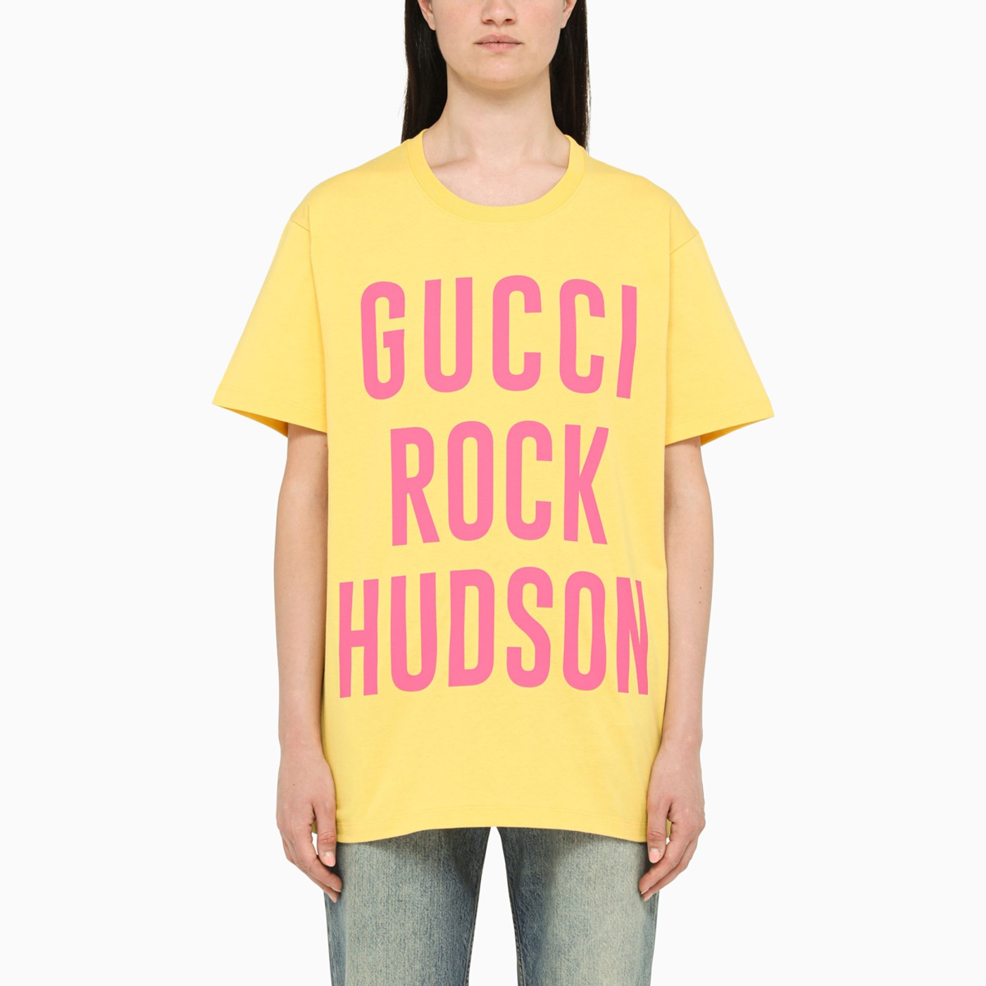 GUCCI Yellow "Gucci Rock Hudson" tshirt TheDoubleF