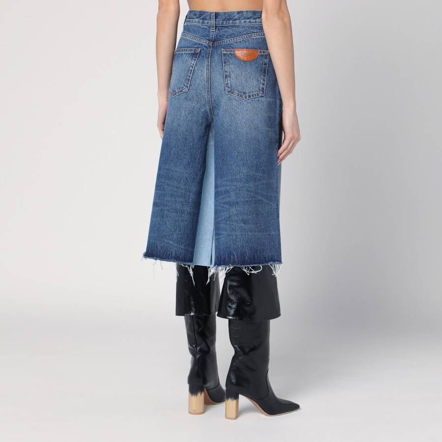 【CHLOE】PATCHWORK DENIM BERMUDA SHORTS●CH25SDS02158476 CHLOE - Patchwork denim bermuda shorts | Leam Roma - Luxury