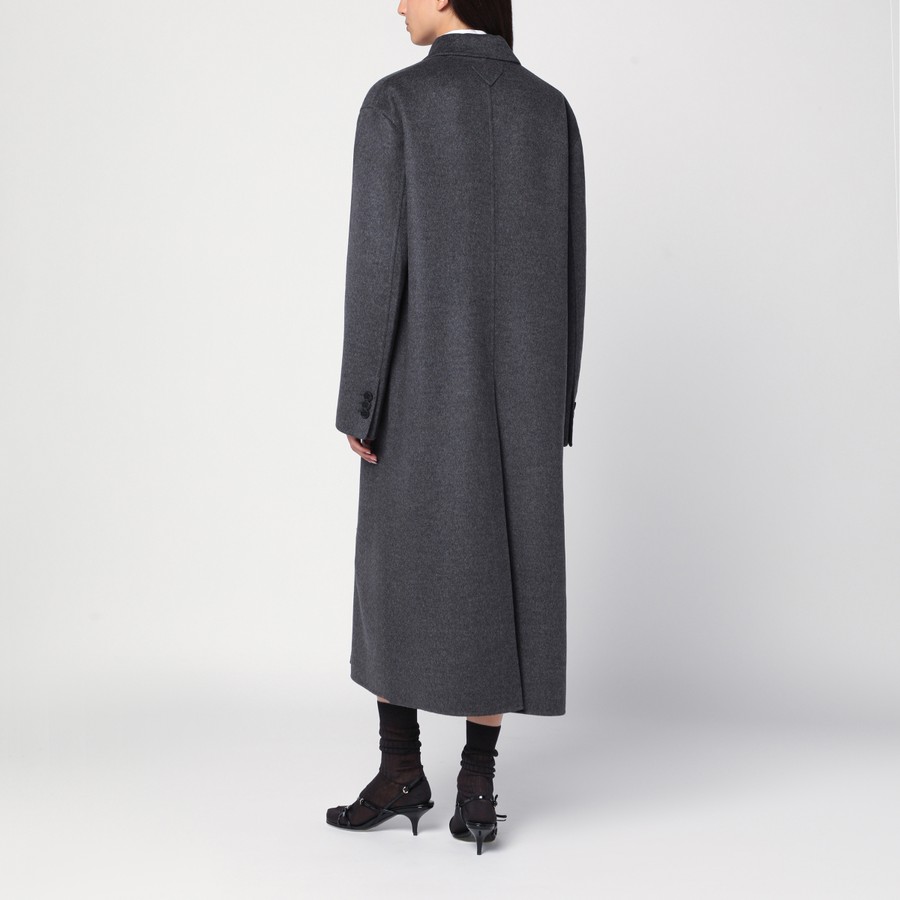 Prada Grey double-breasted wool and cashmere coat | TheDoubleF