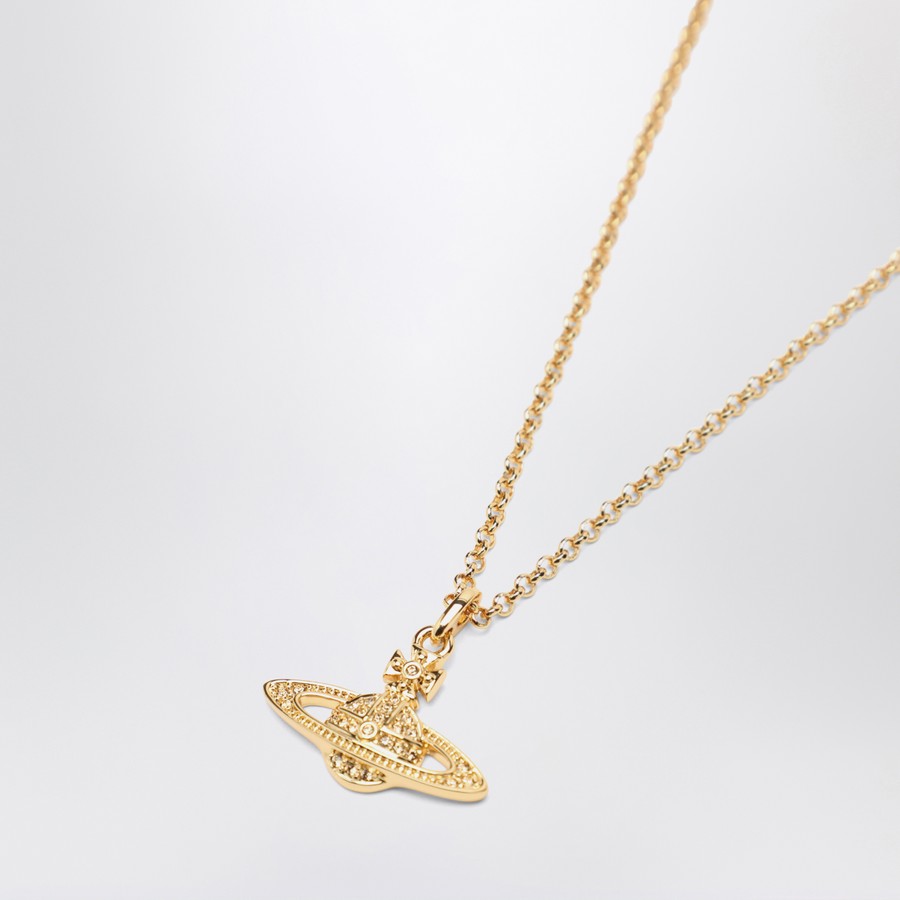 Vivienne Westwood Mini Bas Relief Pendant necklace in gold