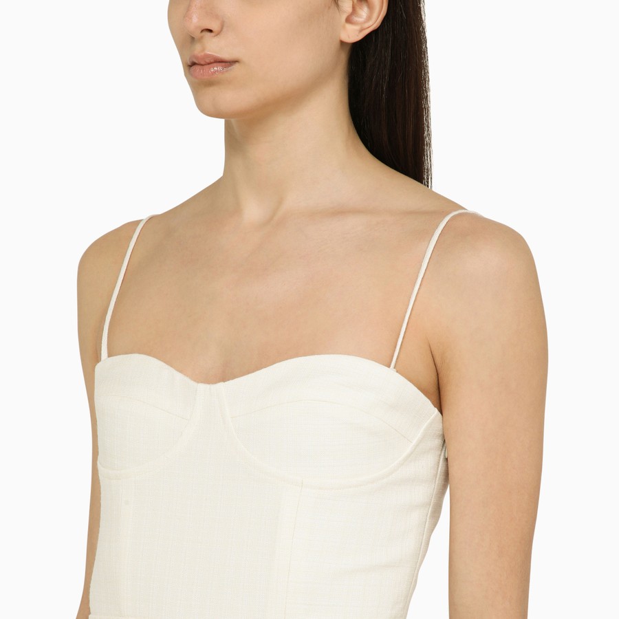 ワンピースその他 Margaux Lonnberg White wool-blend Lauren jumpsuit MARGAUX LÖNNBERG White wool-blend Lauren jumpsuit