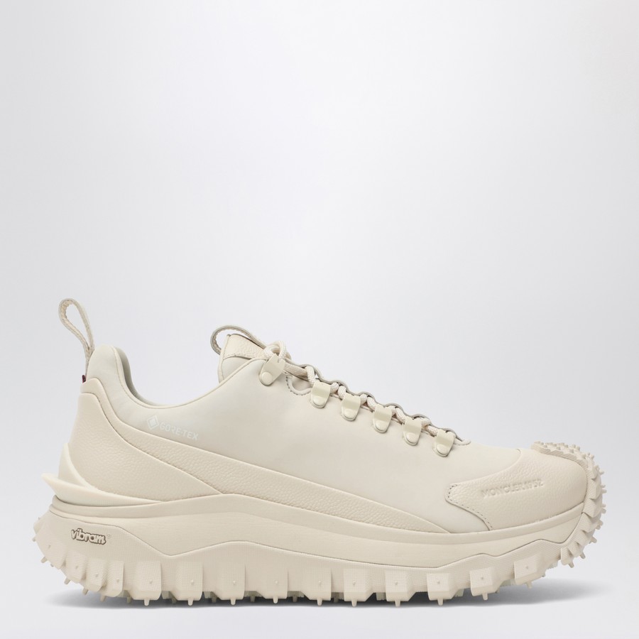 MONCLER TWO-TONE FABRIC AND LEATHER TRAILGRIP SNEAKERS MONCLER TWO-TONE FABRIC AND LEATHER TRAILGRIP SNEAKERS