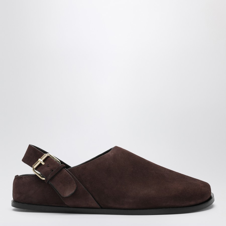 関税込 CELINE BOUBOU SLIPPERS IN Suede Calfskin CELINE BOUBOU SLIPPERS IN Suede Calfskin - COGNAC | CELINE