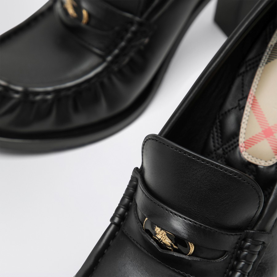 ローファー・オックスフォード Burberry Cadet Black Leather Loafers With Heel Burberry Cadet black leather loafers with heel | TheDoubleF