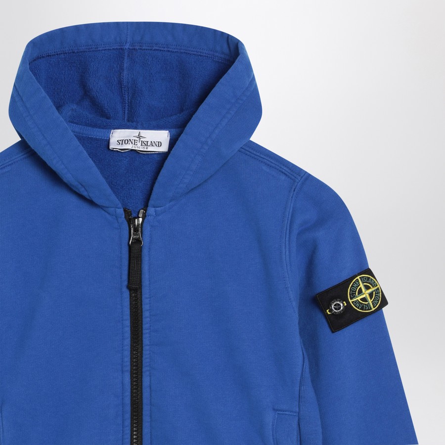 Stone Island Electric blue zip sweatshirt TheDoubleF