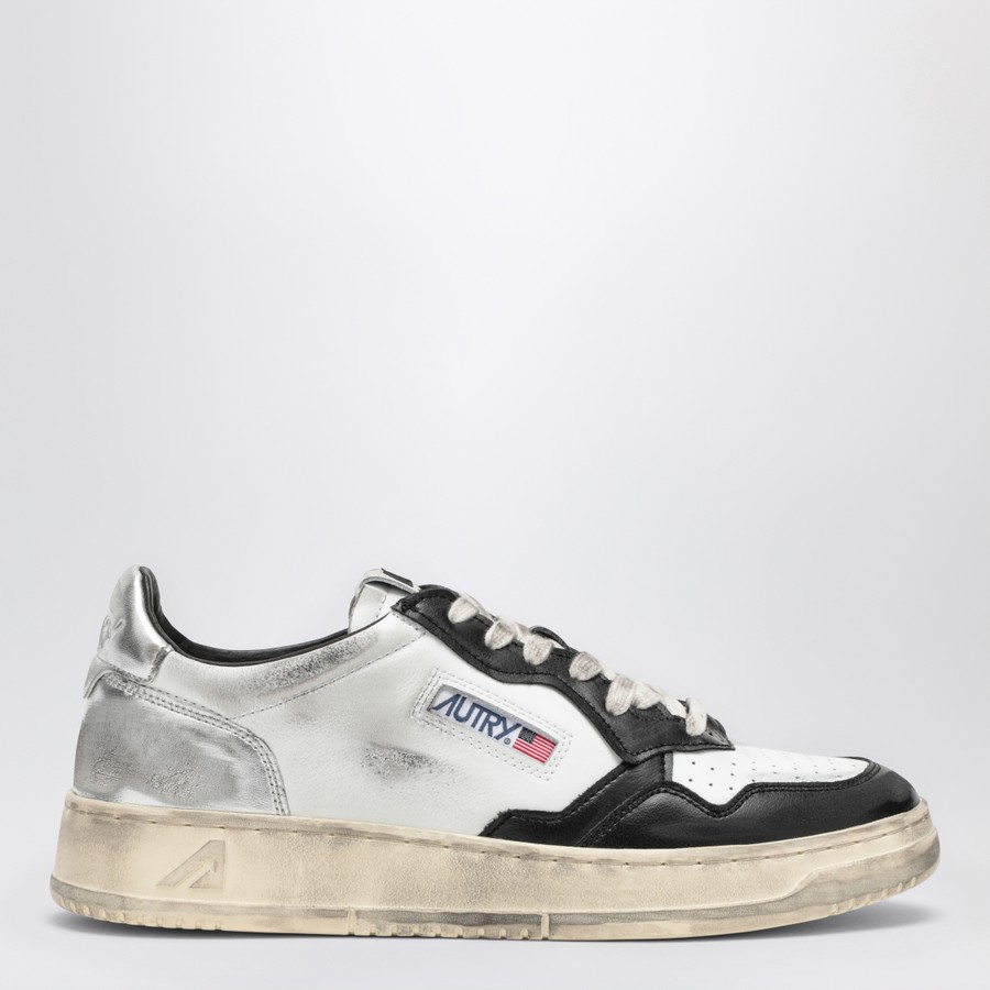 スニーカー Autry Medalist White Black Trainer Autry Medalist Low Sneakers In White And Black Leather With