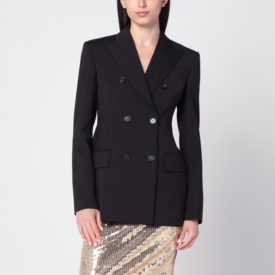 ジャケット Sportmax Double-Breasted Brown Wool Jacket Sportmax Double-breasted brown wool jacket | TheDoubleF