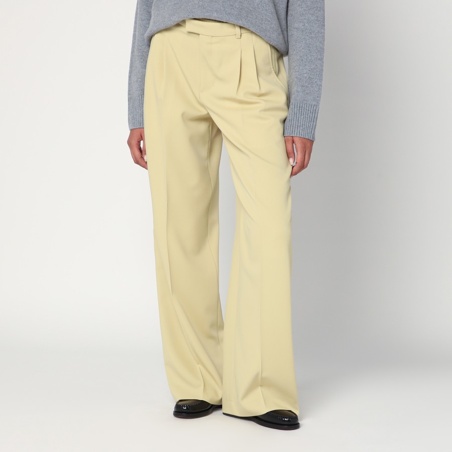 【関税&送料込】Ami Paris Wide Lime-Coloured Wool Trousers Ami Paris Wide lime-coloured wool trousers | TheDoubleF