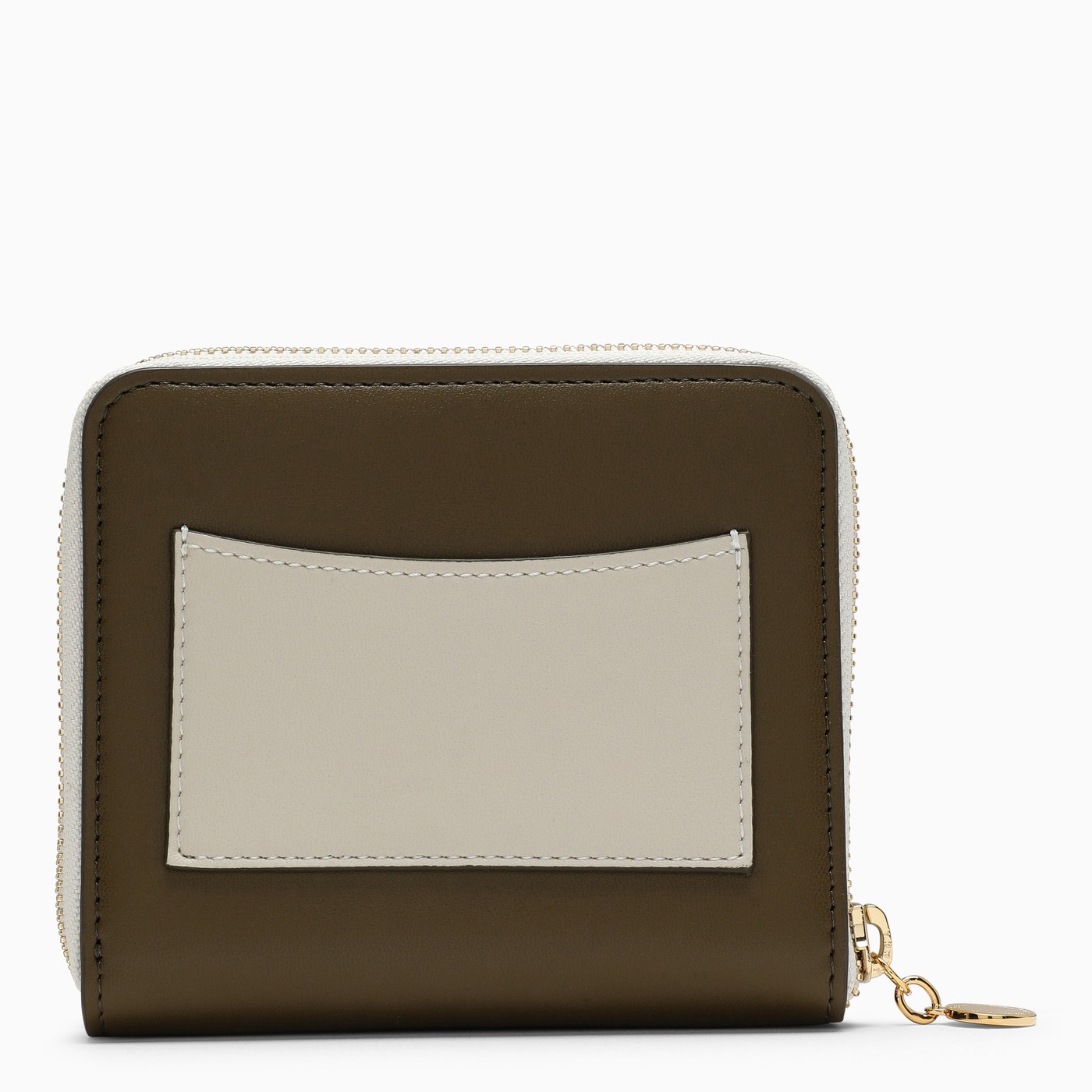Stella McCartney Military green Stella Logo zip around wallet TheDoubleF