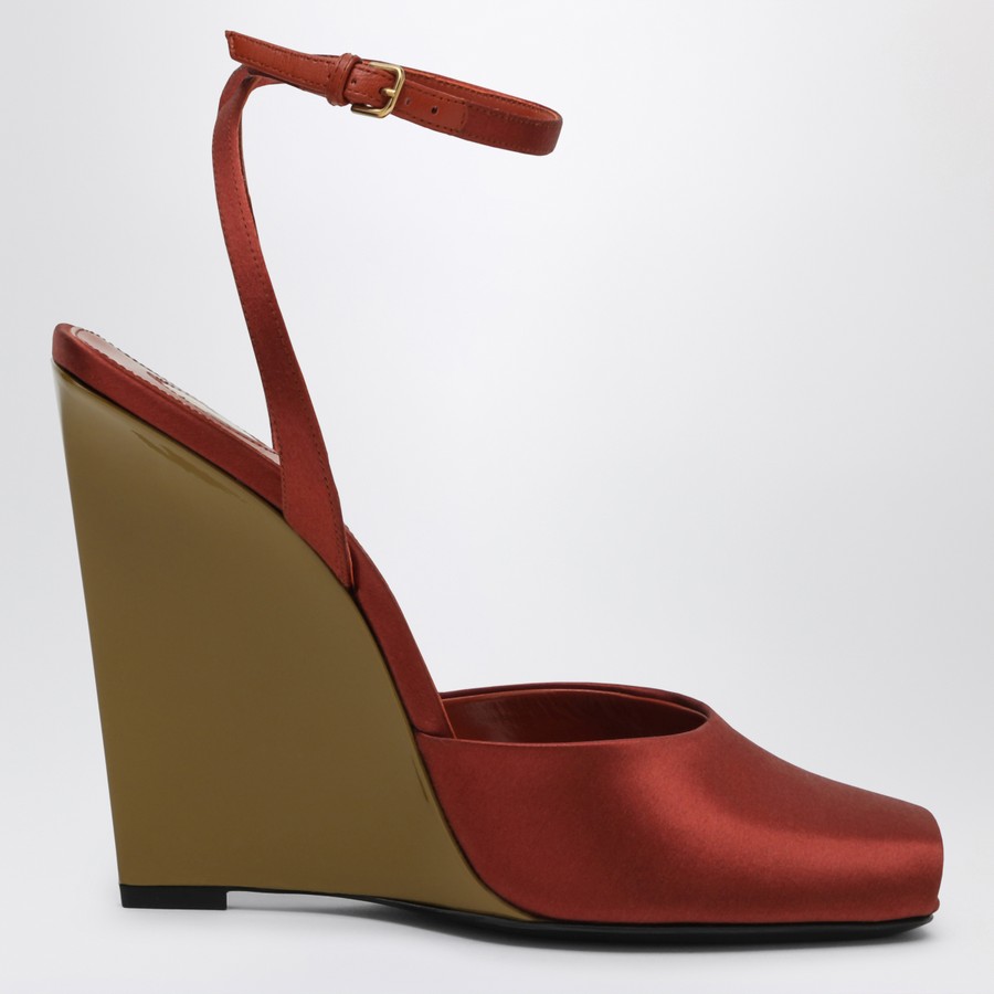 【関税&送料込】Saint Laurent Zeppe La Scandale In Satin Rus Saint Laurent Zeppe La Scandale in satin rust color | TheDoubleF