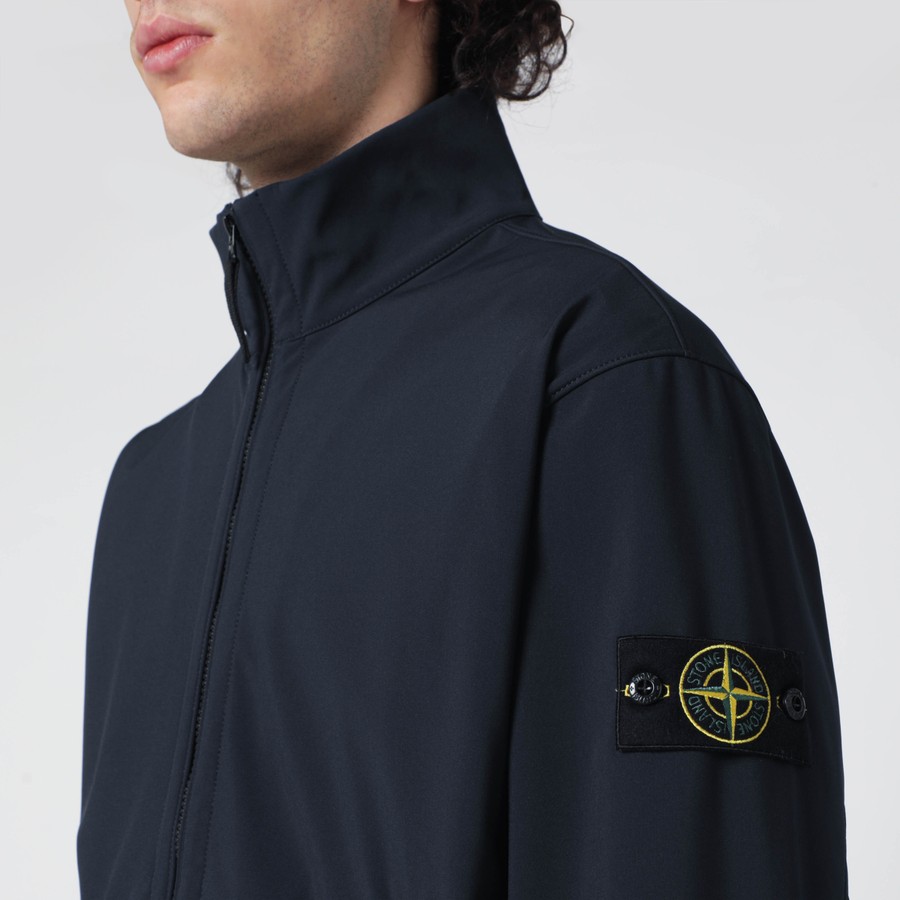 stone  ブルゾン Stone Island Navy blue zip-up jacket | TheDoubleF