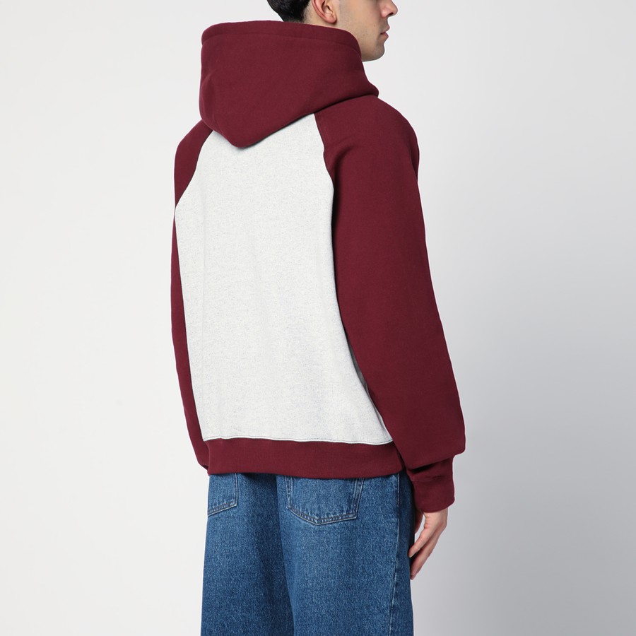 パーカー・フーディ BRAIN DEAD LIGHT GREY/BURGUNDY HOODIE Brain Dead Light grey/burgundy hoodie | TheDoubleF