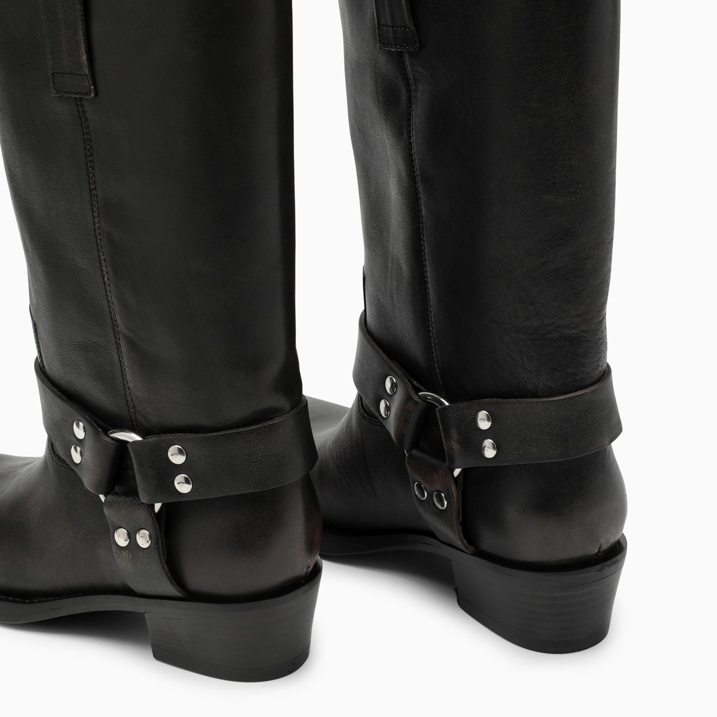 Paris Texas Black leather biker boot TheDoubleF