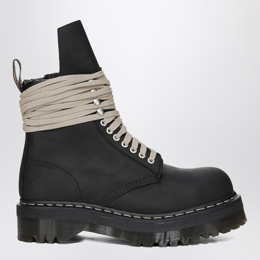 Dr. Martens x Rick Owens Quad Sole Steel Toe ankle black boots