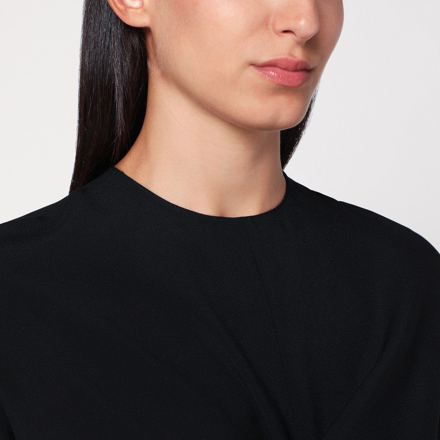 Tシャツ・カットソー ALAIA BLACK CROSSED TOP IN VISCOSE JERSEY Alaïa Black crossed top in viscose jersey | TheDoubleF