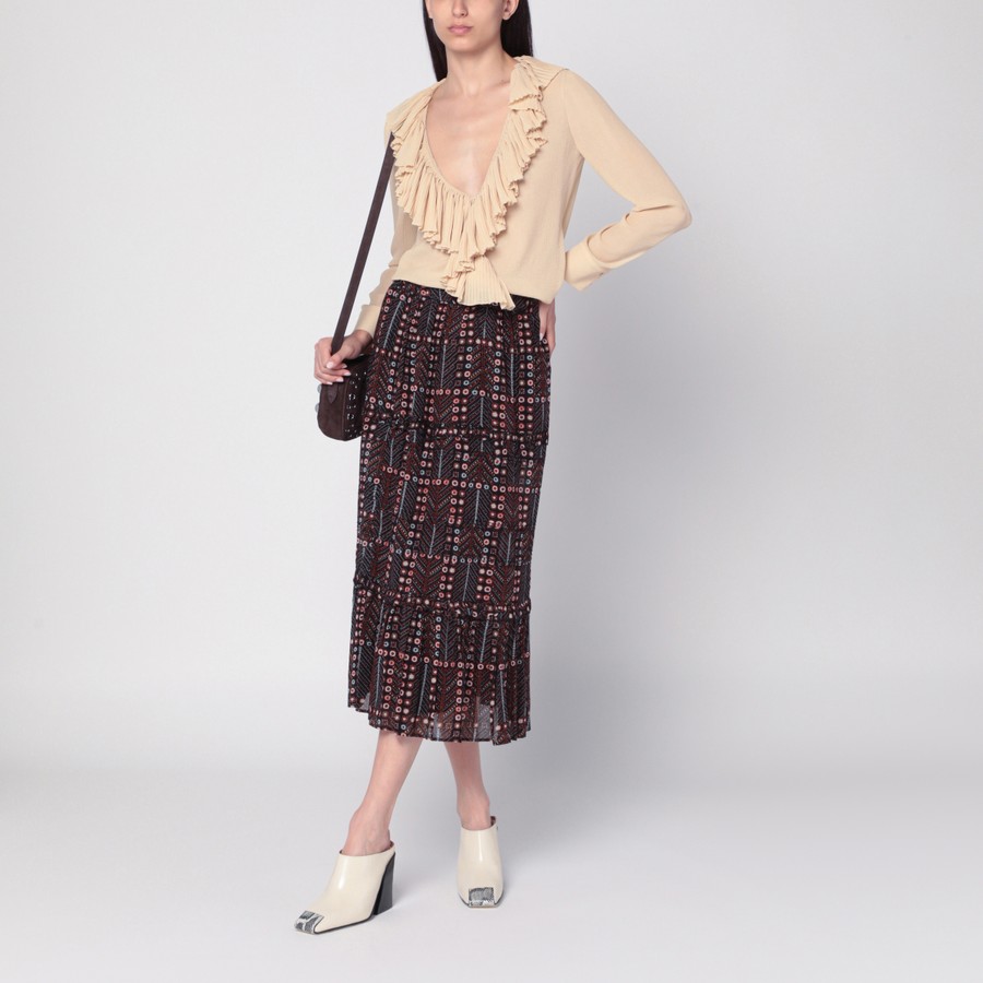 スカート ISABEL MARANT Etoile Diya skirt in cotton voile with print ISABEL MARANT Étoile Diya skirt in cotton voile with print