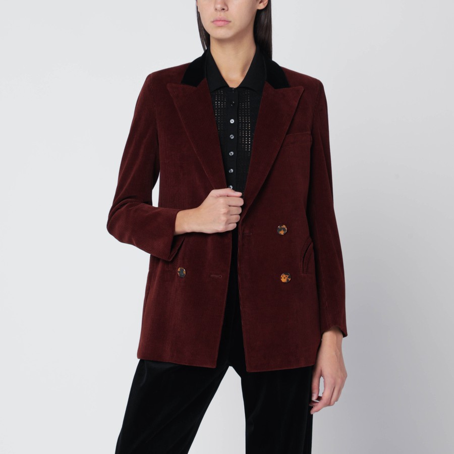 Blazé Milano Blazer Classic Touch in bordeaux velvet TheDoubleF