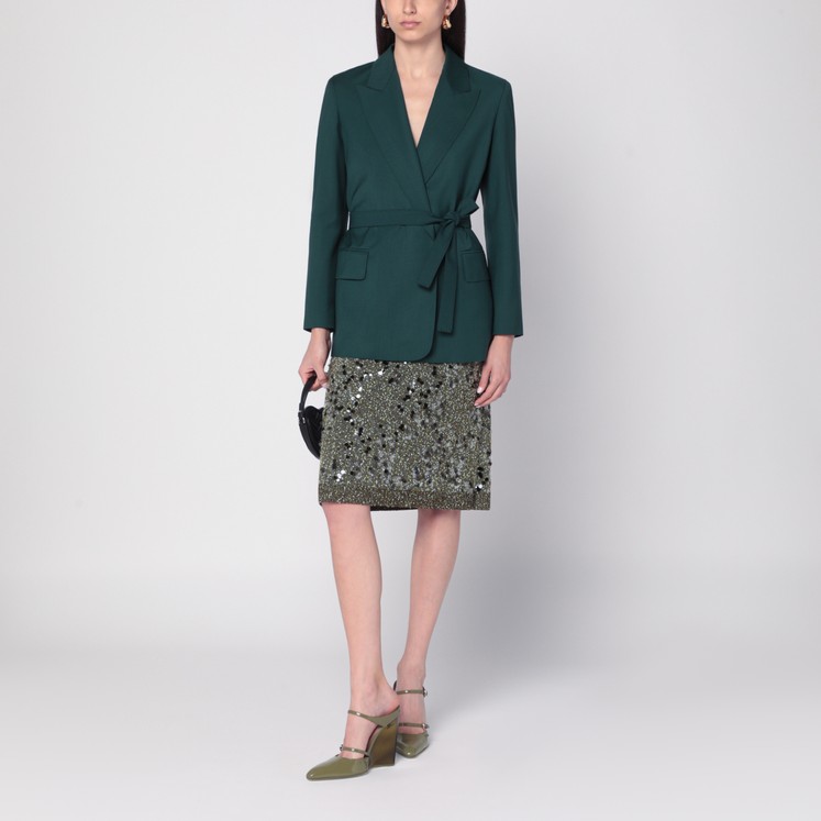 ジャケット The Attico Asymmetric military green wool jacket The Attico Asymmetric military green wool jacket | TheDoubleF