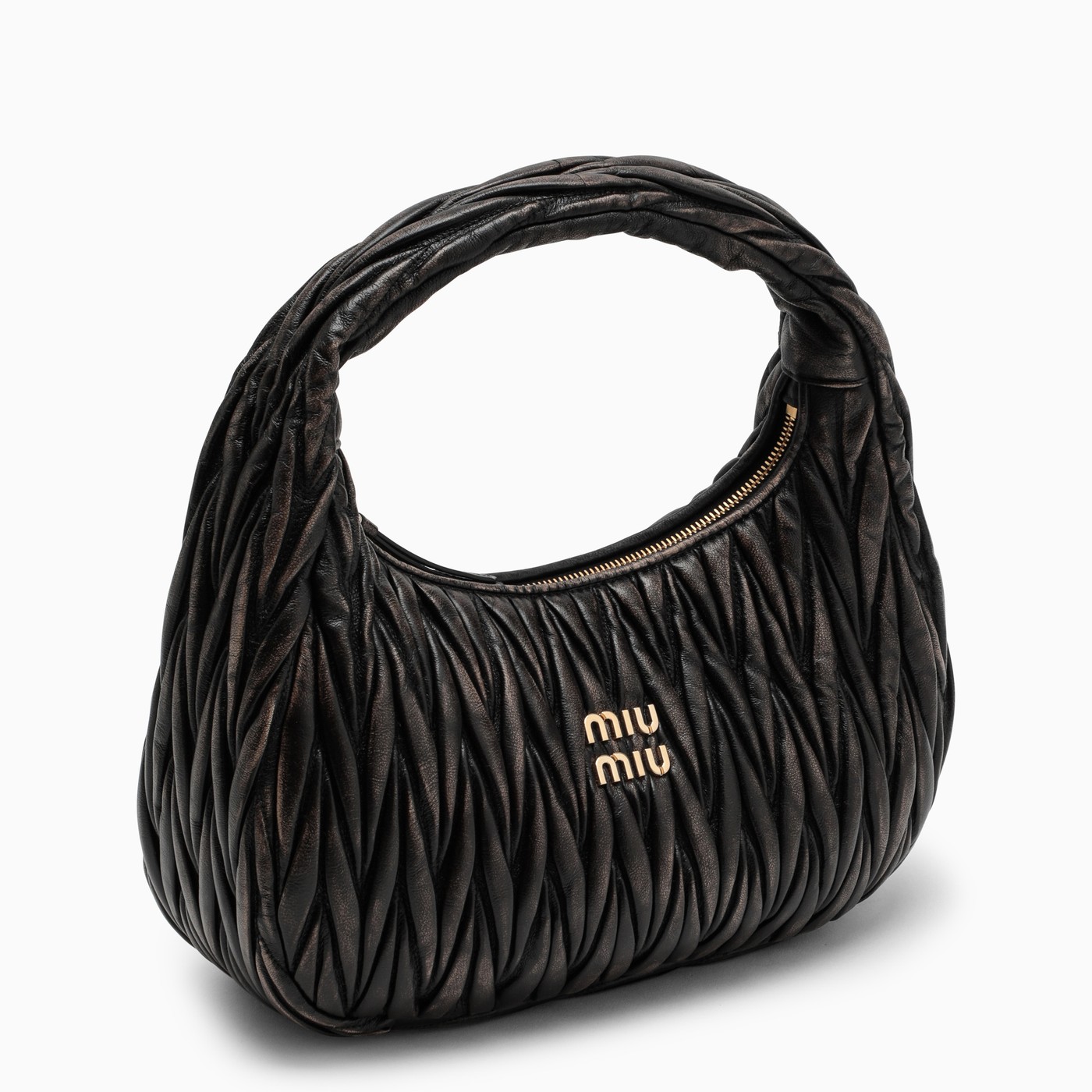 Miu Miu Miu Wander coffeecoloured matelassé leather bag TheDoubleF