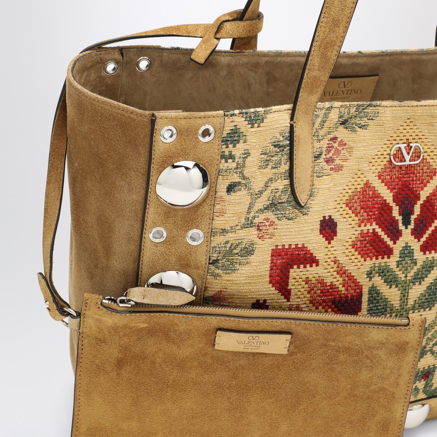 トートバッグ VALENTINO NELLC??TE MEDIUM SHOPPING BAG Valentino Garavani Medium Nellcôte Suede Shopping Bag for