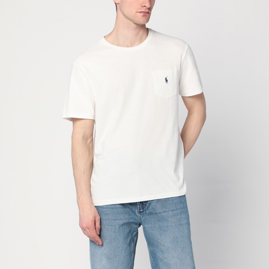 Polo Ralph Lauren White cotton and linen T-shirt | TheDoubleF