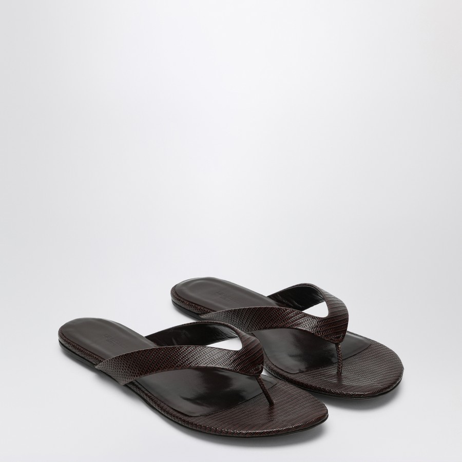 シューズ・サンダルその他 Le Monde Beryl Brown leather flip-flops Le Monde Béryl Brown wedge flip-flop sandals | TheDoubleF