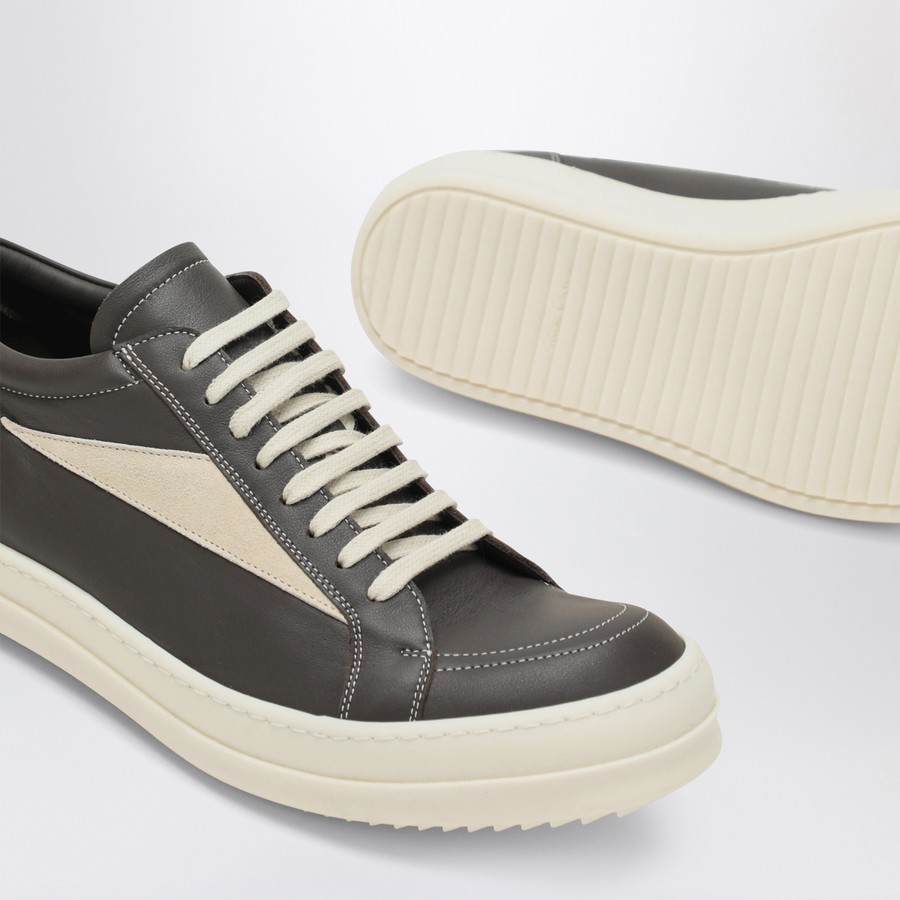 スニーカー RICK OWENS DUST GREY/MILK WHITE VINTAGE SNEAKERS Rick Owens Vintage Sneaks Velour Suede Dust Grey Milk White