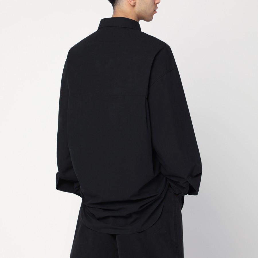 Tシャツ・カットソー ENTIRE STUDIOS Men T Shirts ESU S25 2009CO Black Entire Studios Oversized black shirt in cotton | TheDoubleF