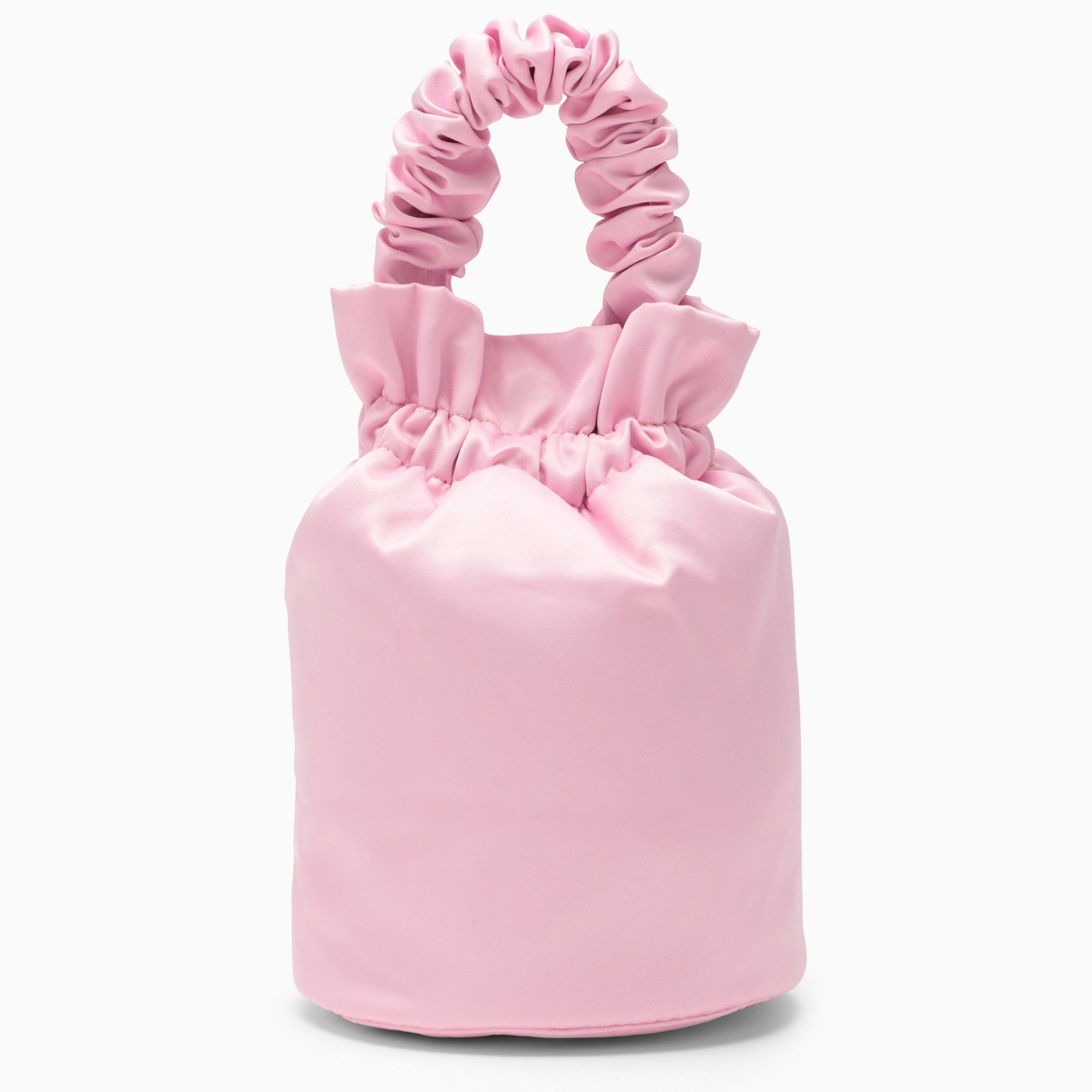 GANNI Ruched Top Handle bag pink TheDoubleF