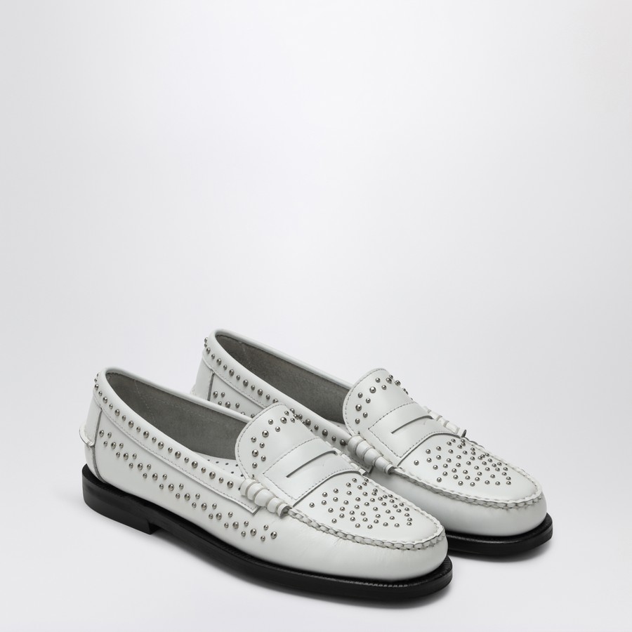 Sebago Classic Dan loafer white with studs | TheDoubleF