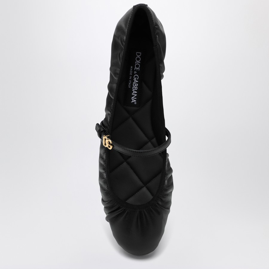 【関税&送料込】Dolce&Gabbana Black Nappa Ballerina BALLERINA in Black for Women | Dolce&Gabbana® US