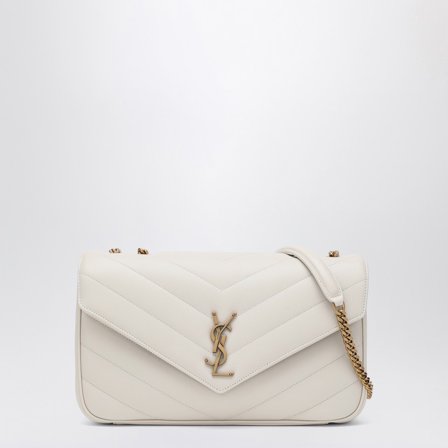 Saint Laurent Medium LouLou Cream Soft leather bag | TheDoubleF
